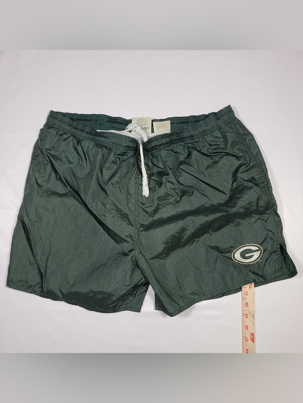 E1 VTG 90s Lee Sport Green Bay Packers Swim Trunks - Beach Summer - XL